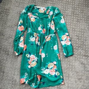 Green floral dress